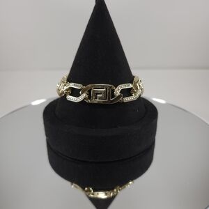 Elegant Gold Greek Chain Bracelet